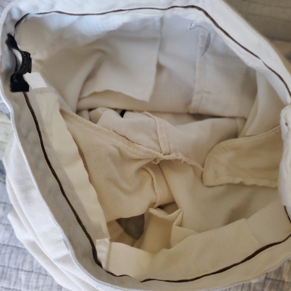 Banana Republic Linen Cotton Bermuda Shorts Pockets Cream Ivory Off White - Picture 11 of 12